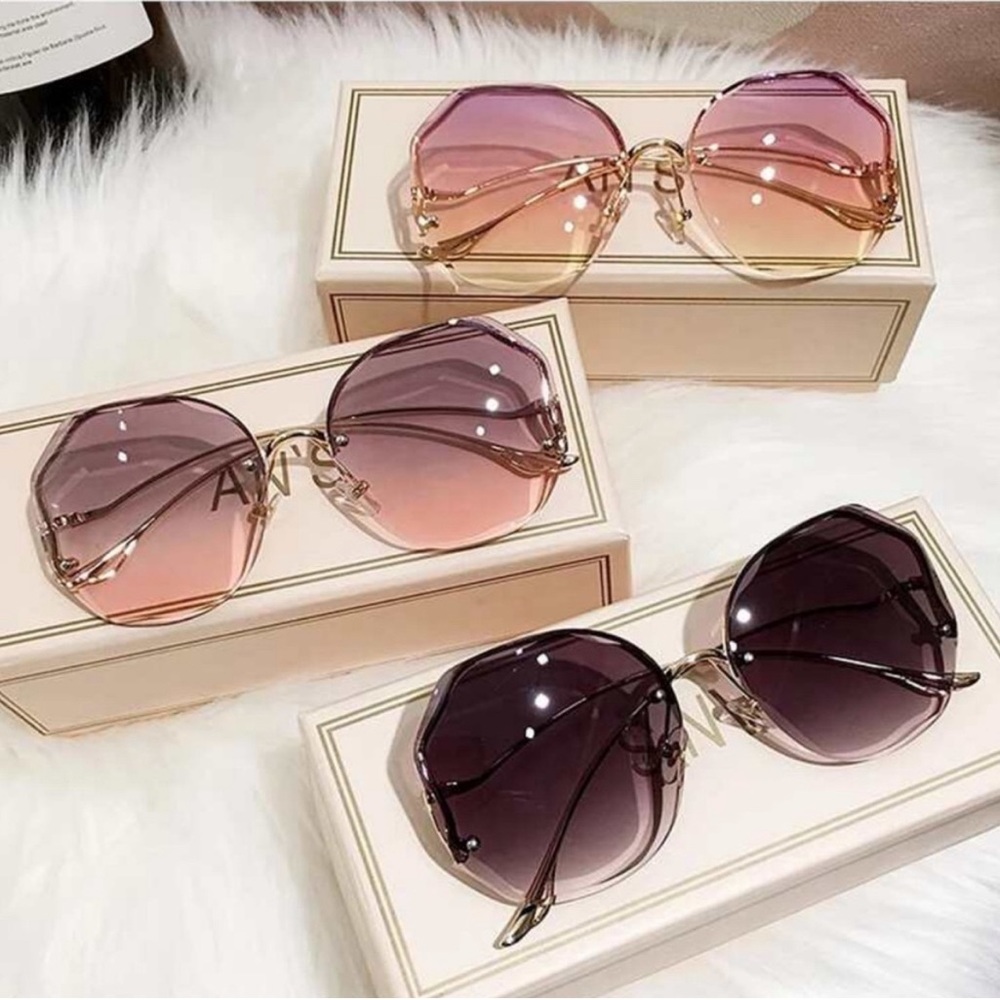 Retro Oversized Gradient  Sunglasses - Picture 10 of 11